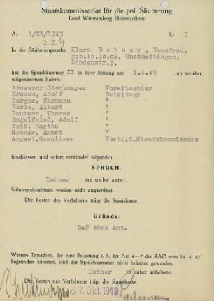 Dehner, Klara