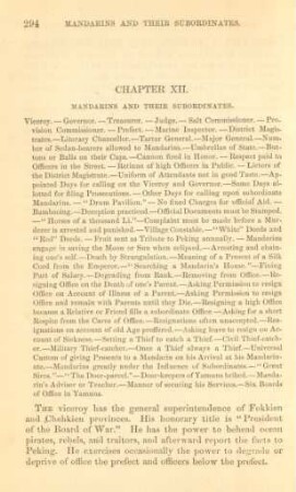 Chapter XII. Mandarins and their subordinates