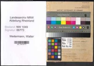 Entnazifizierung Walter Weitermann , geb. 30.05.1908 (Ingenieur)