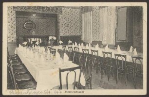 Ansichtskarte Hochzeitssaal im "Reichenberger Hof", Reichenberger Straße 147