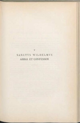 V Sanctvs Wilhelmvs Abbas Et Confessor