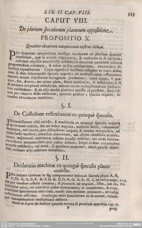 CAPUT VIII. De plurium speculorum planorum oppdsitione.