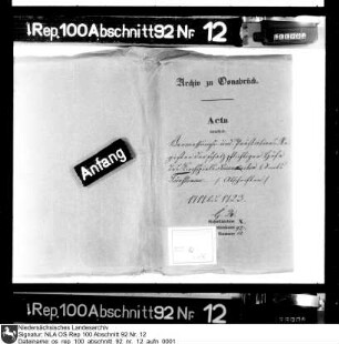 Vermessungs- und Abgabenverzeichnisse der schatzpflichtigen Stätten im Kirchspiel Neuenkirchen im Hülsen (Abschriften)