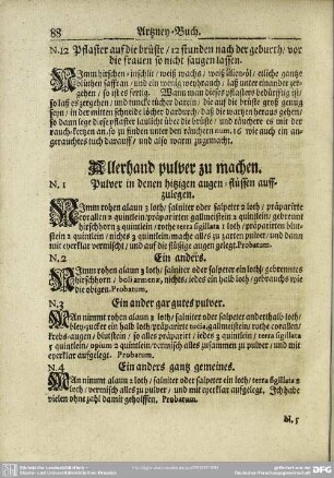 Allerhand pulver zu machen