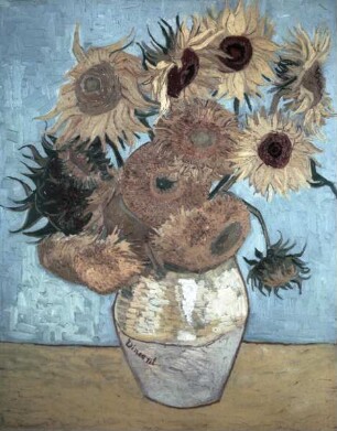 Vase mit Sonnenblumen