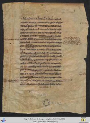 Lateinischer philosophischer Traktat, Fragment