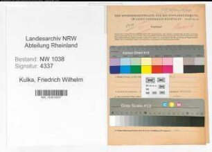 Entnazifizierung Friedrich Wilhelm Kulka , geb. 08.09.1908 (Beamter)