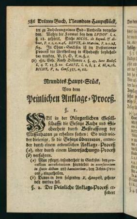 586-609, Neundtes Haupt-Stück, von dem Peinlichen Anklage-Proceß