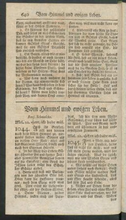 Vom Himmel und ewigen Leben