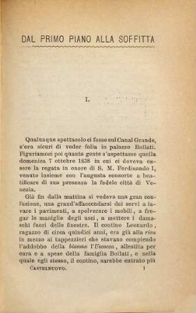 Dal primo piano alla soffitta Romanzo