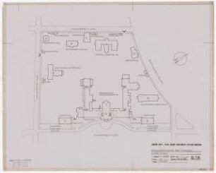 Evangelisches Diakonissenkrankenhaus Bethanien, Berlin-Kreuzberg Umbau. Hauptgebäude: Lageplan 1:1000