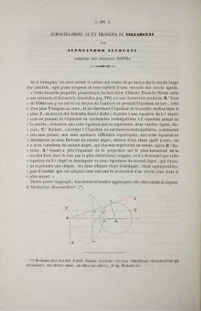 Dimostrazione di un teorem di Villarceau.