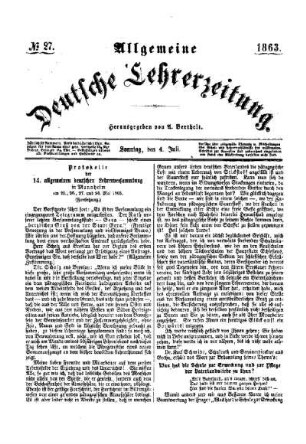 Protokolle der 14. allgemeinen deutschen Lehrerversammlung