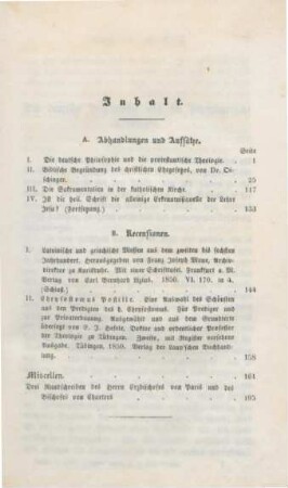 Inhaltsverzeichnis