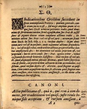 Collegii actionum privato-publici Exercitatio IV., de vindicationibus praetoriis