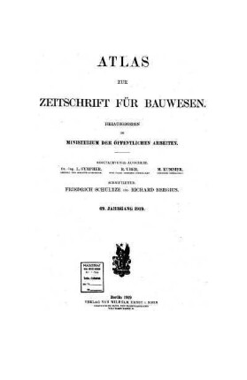 69.1919: Zeitschrift für Bauwesen