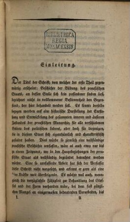 Geschichte der Bildung des preußischen Staats. Th. 1, Abth. 1