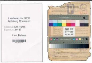 Entnazifizierung Helene Link , geb. 14.05.1907 (Buchhalterin)
