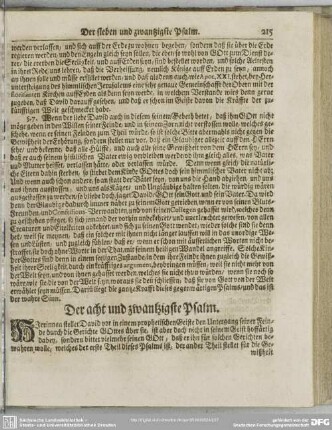 Der acht und zwantzigste Psalm