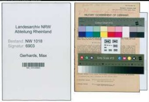 Entnazifizierung Max Gerhards , geb. 25.04.1897 (Stellmacher)