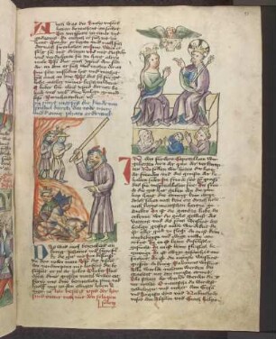 Mose führt die Israeliten durchs Rote Meer, Untergang des ägyptischen Heeres (Kapitel 41); Die Seligen im Himmelreich (Kapitel 42)