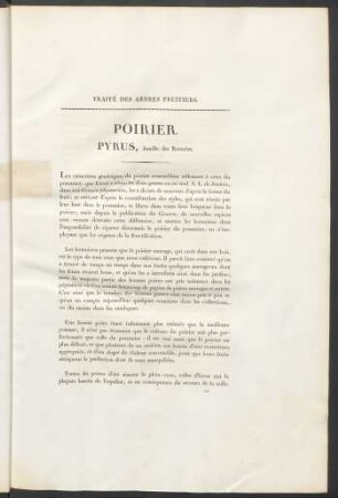 Poirier. Pyrus ...