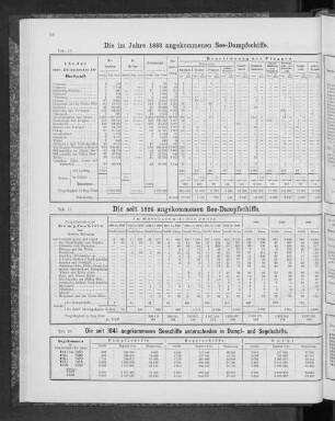 Die seit 1841 angekommenen Seeschiffe unterschieden in Dampf- und Segelschiffe.