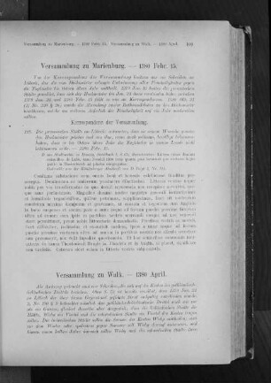 Versammlung zu Marienburg. - 1380 Febr. 15.
