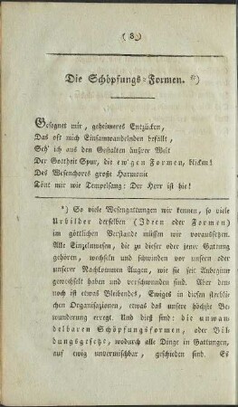 Die Schöpfungs-Formen.