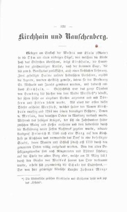 Kirchhain und Rauschenberg.