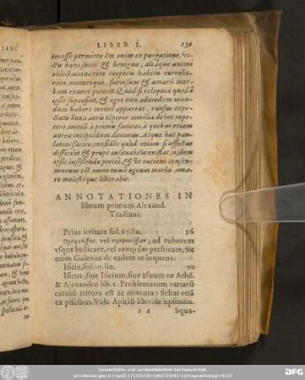 Annotationes In librum primum Alexand. Tralliani.