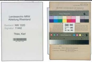 Entnazifizierung Karl Thies , geb. 28.12.1892 (Stadtinspektor)
