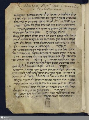 Kommentar zum Pentateuch - Mscr.Dresd.Ea.138