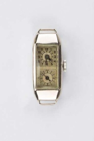 Armbanduhr mit Duo Dial, wohl Schweiz, um 1930