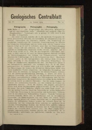 15. Januar 1904 No. 10.