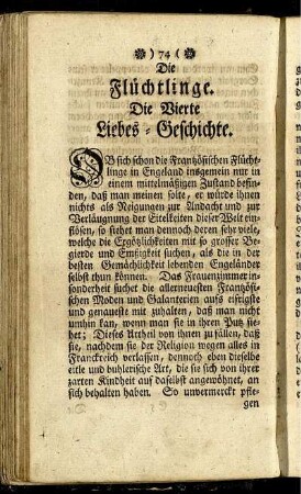 Die Vierte Liebes-Geschichte. Die Flüchtlinge.