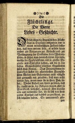 Die Vierte Liebes-Geschichte. Die Flüchtlinge.