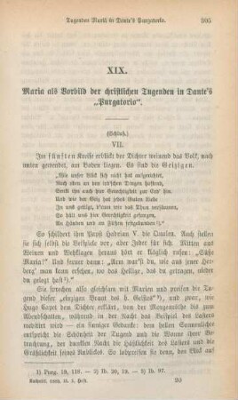 305-317 Maria als Vorbild der christlichen Tugenden in Dante's "Purgatorio" : Schluß