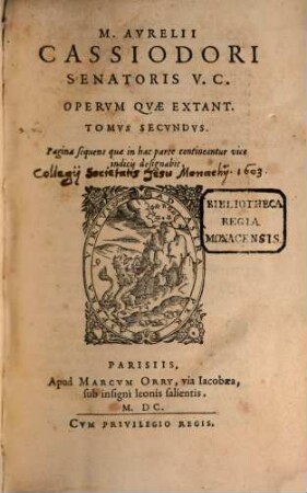 Aurelii Cassiodori Opera omnia, quae extant. 2