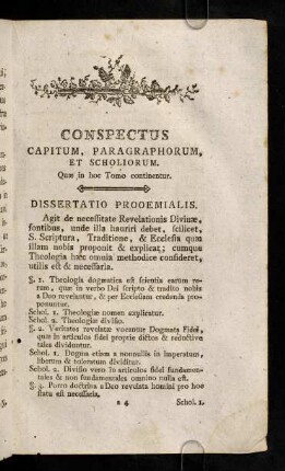 VII-XLIV, Conspectus Capitum, Paragraphorum, Et Scholiorum.