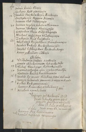 Winterhalbjahr 1562/1563. Rektorat Jakob Scheckh (Degen genannt Schegk)