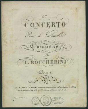 2me Concerto Pour le Violoncelle