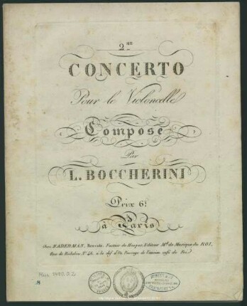 2me Concerto Pour le Violoncelle