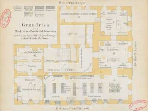 Karte: Grundriss des Märkischen Provinzial Museum's nach dem im Jahre 1880 erfolgten Umzuge in das Cöllnische Rathhaus