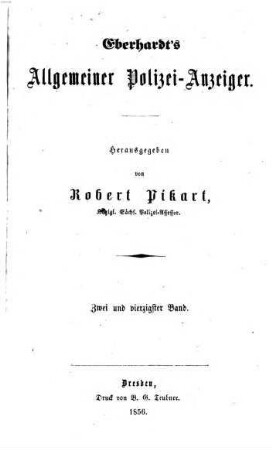 Eberhardt's allgemeiner Polizei-Anzeiger, 42. 1856 = Jan. - Juni