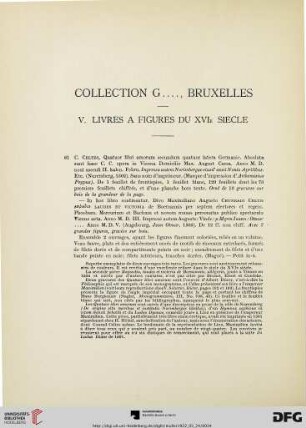 V. Livres a figures du XVIe Siecle (Nr. 61-70)