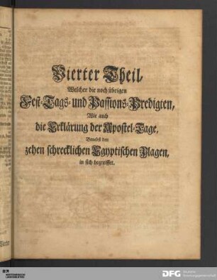Vierter Theil.