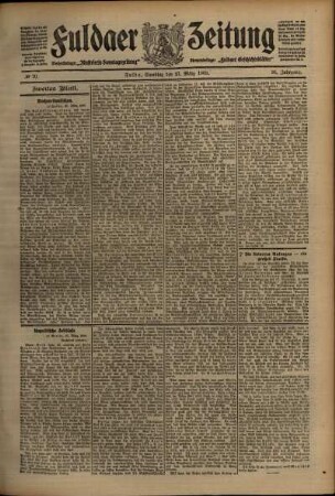 Zweite Ausgabe vom Samstag, den 27. März 1909.