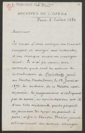 Brief an Friedrich Wilhelm Jähns : 08.07.1880