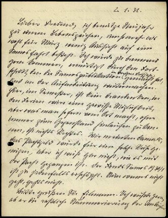 E. Buschor an Unbenannte Person